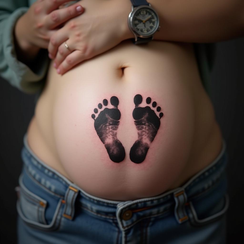 Baby Footprint Tattoo 10