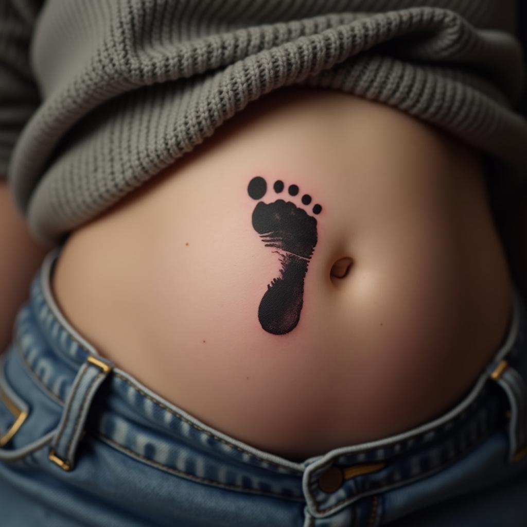 Baby Footprint Tattoo 12