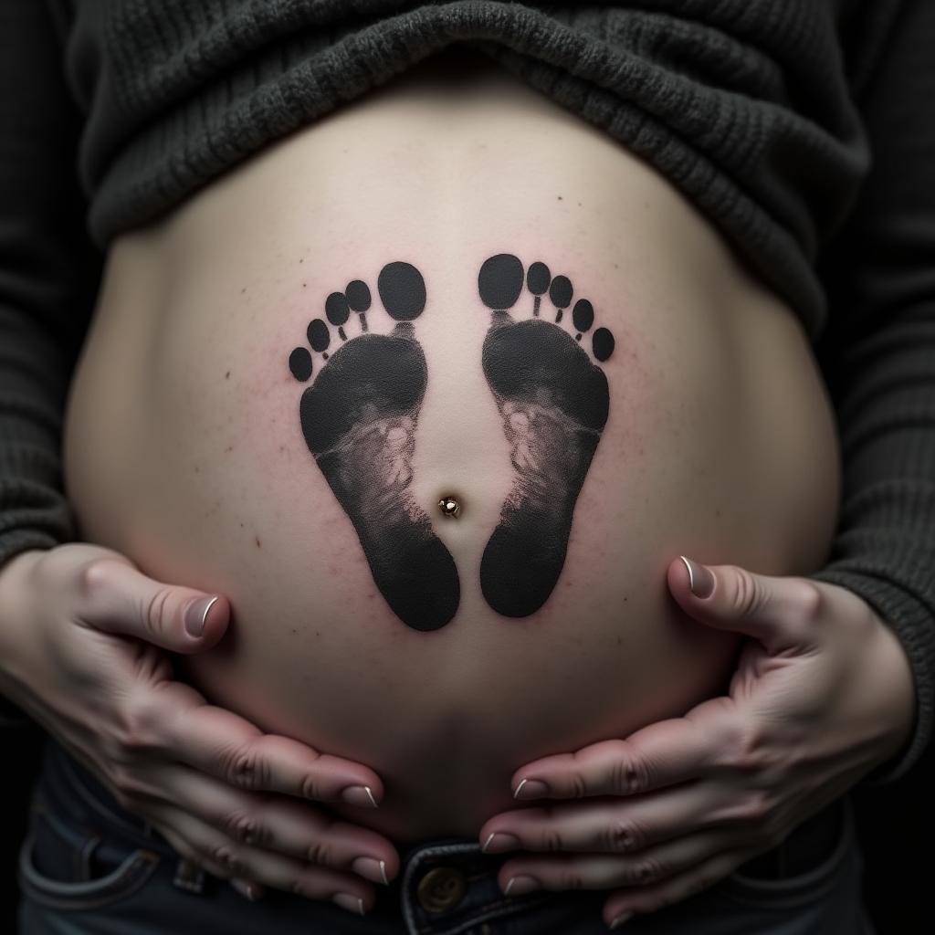 Baby Footprint Tattoo 13