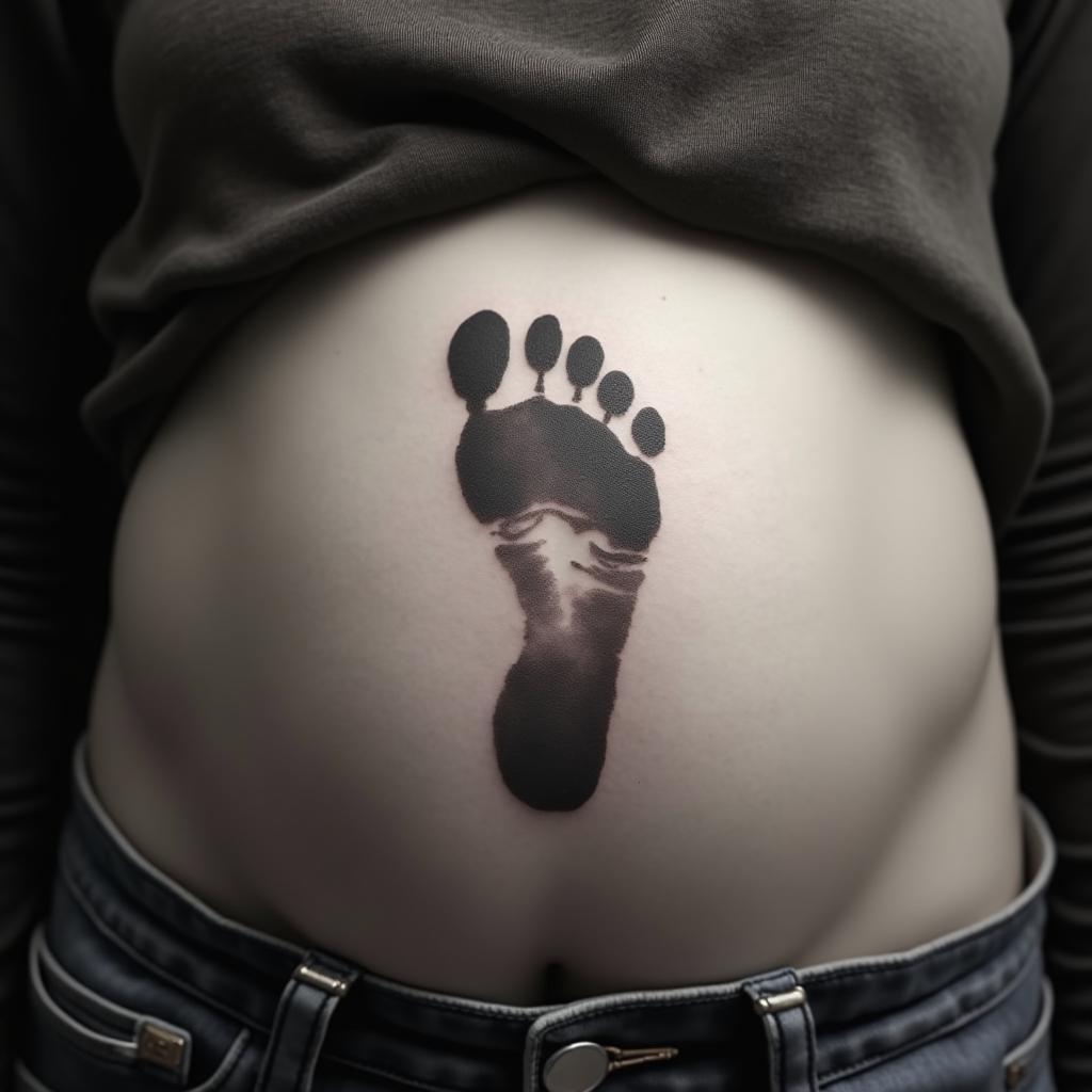 Baby Footprint Tattoo 14