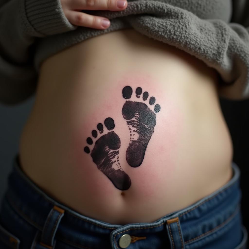 Baby Footprint Tattoo 6