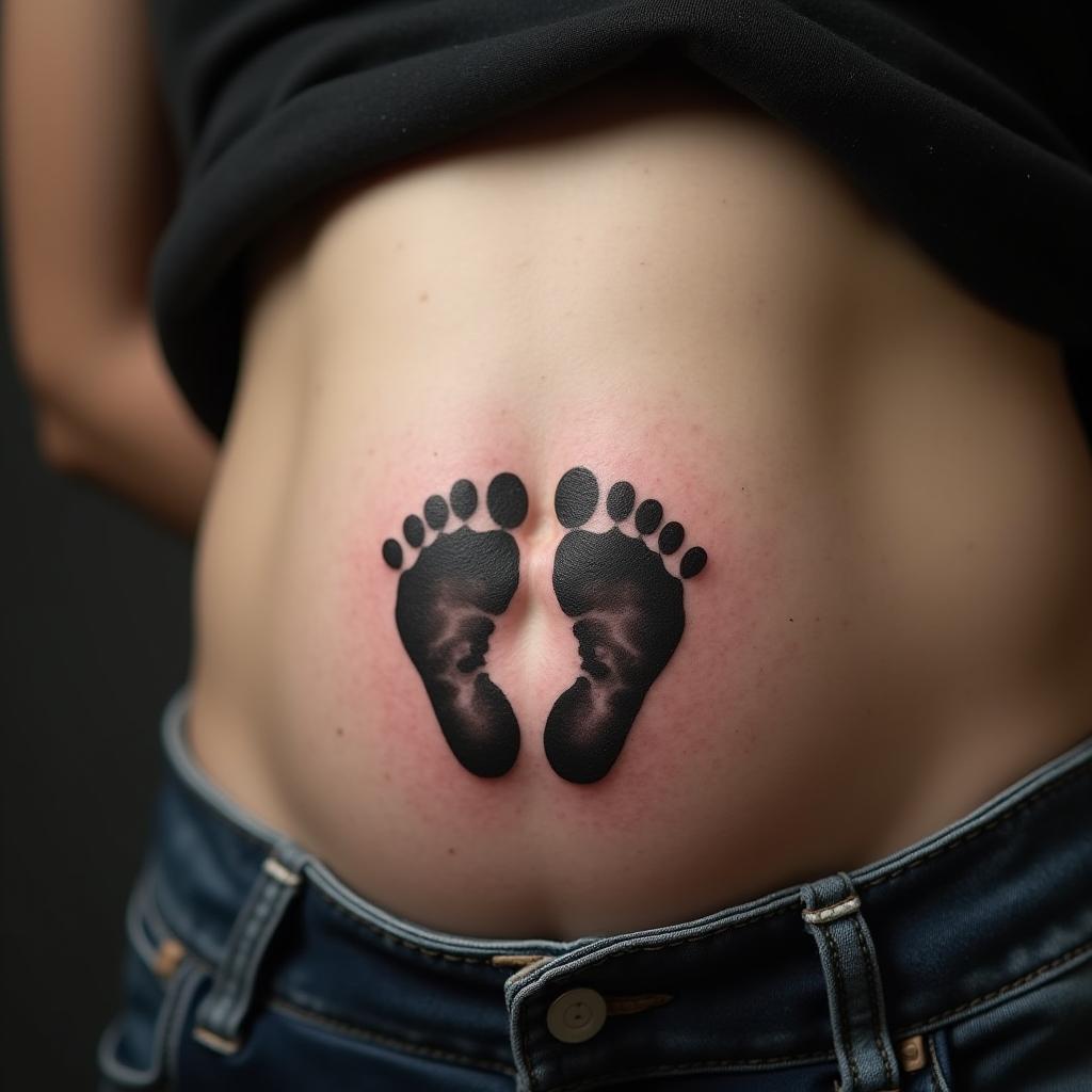 Baby Footprint Tattoo 7