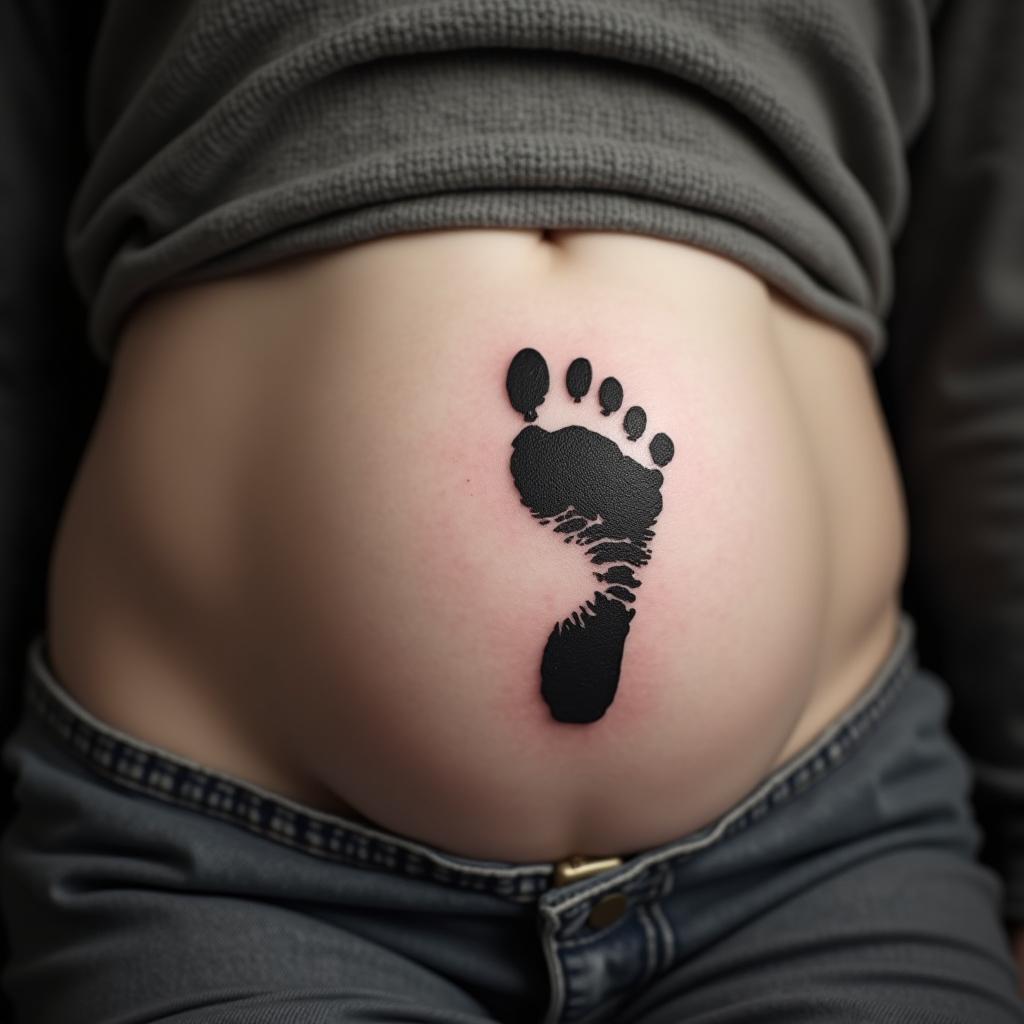 Baby Footprint Tattoo 8