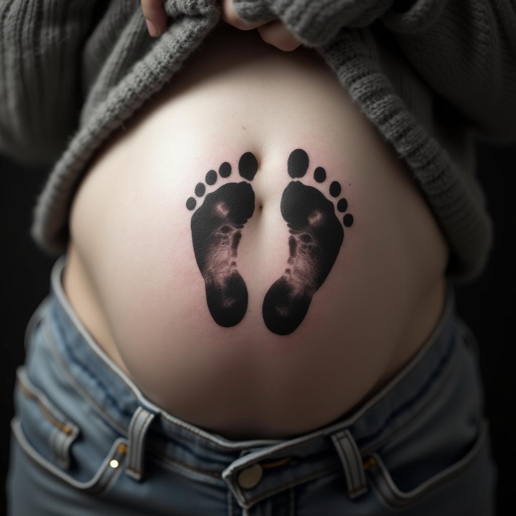 Baby Footprint Tattoo 9