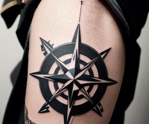 Compass Tattoo 1