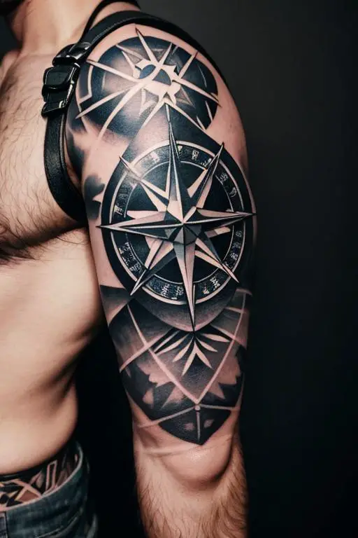 Compass Tattoo 12