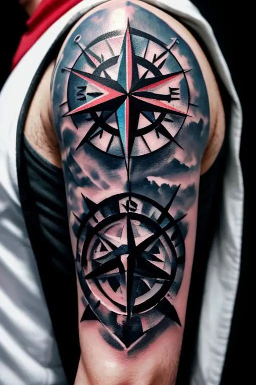 Compass Tattoo 14