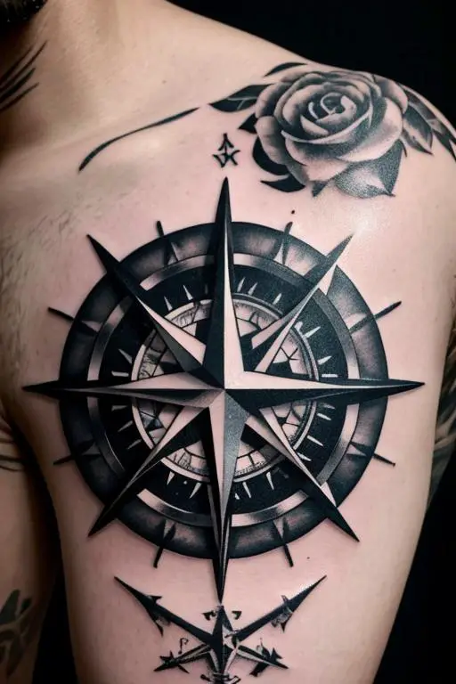 Compass Tattoo 15