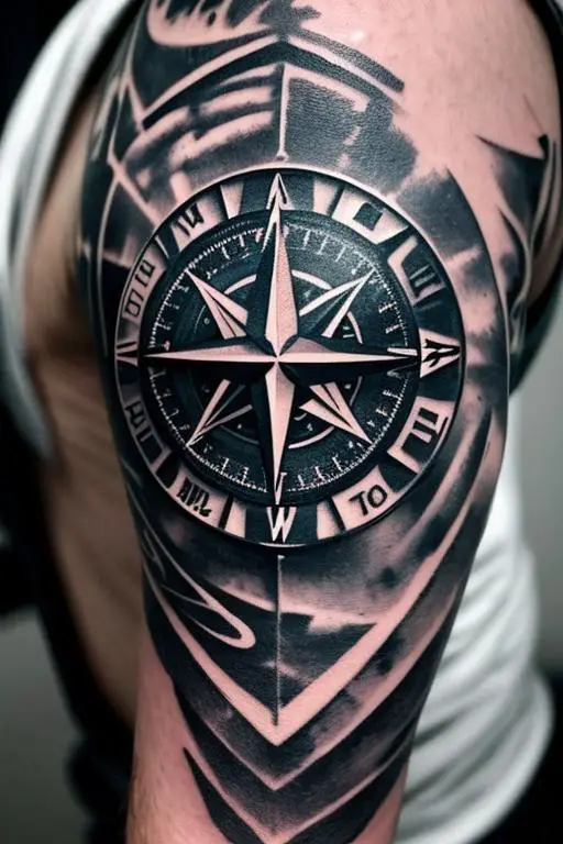 Compass Tattoo 30