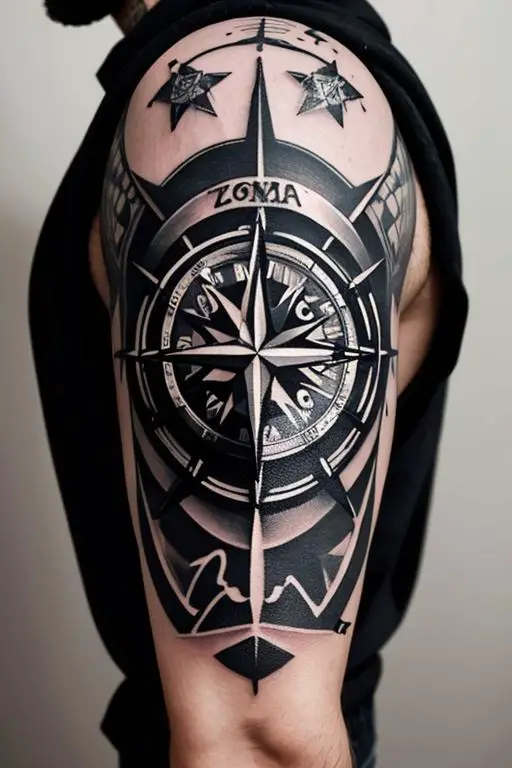 Compass Tattoo 34