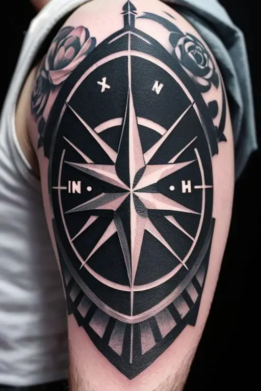 Compass Tattoo 37