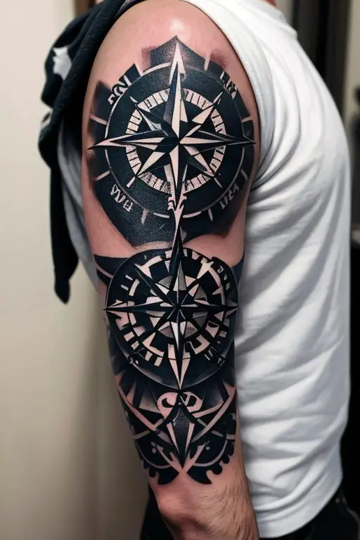 Compass Tattoo 6