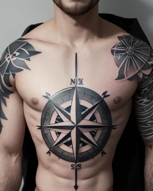 Compass Tattoo 8