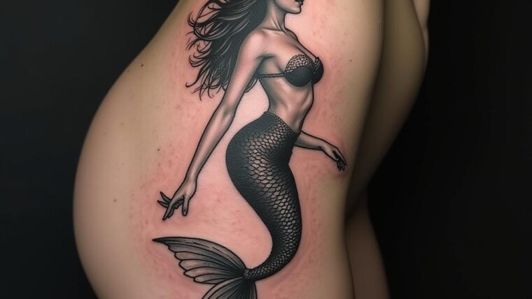 Cutest Mermaid Tattoo 1