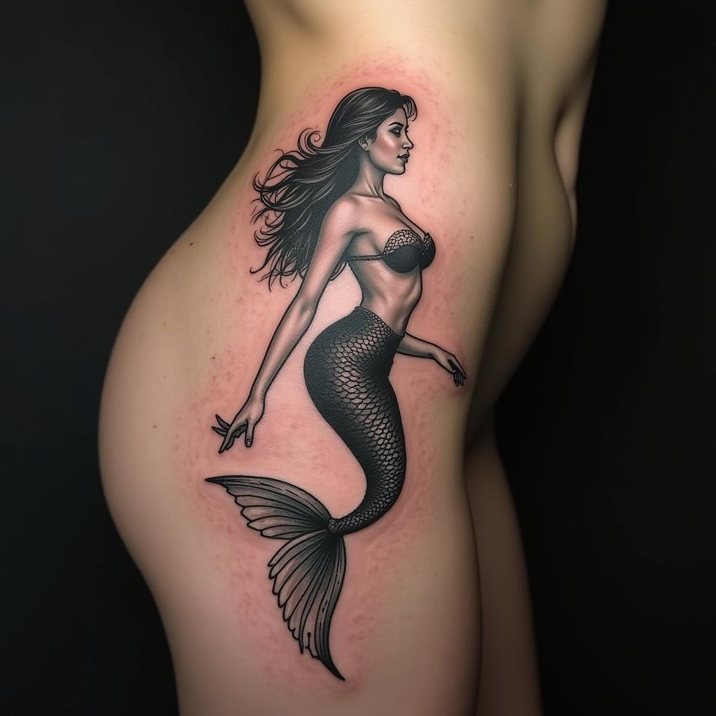 Cutest Mermaid Tattoo 1