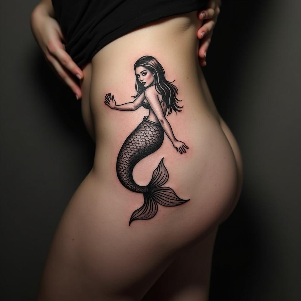 Cutest Mermaid Tattoo 2