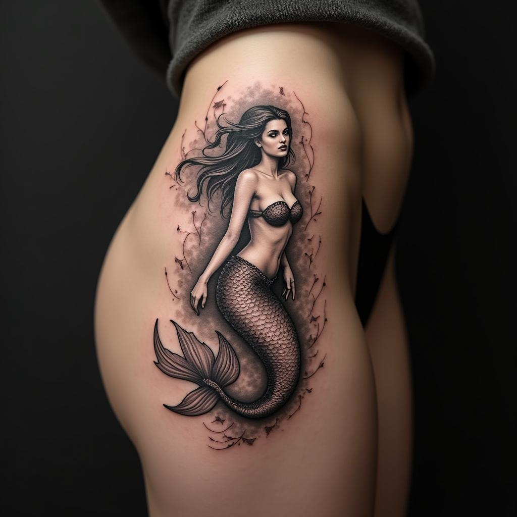 Cutest Mermaid Tattoo 8