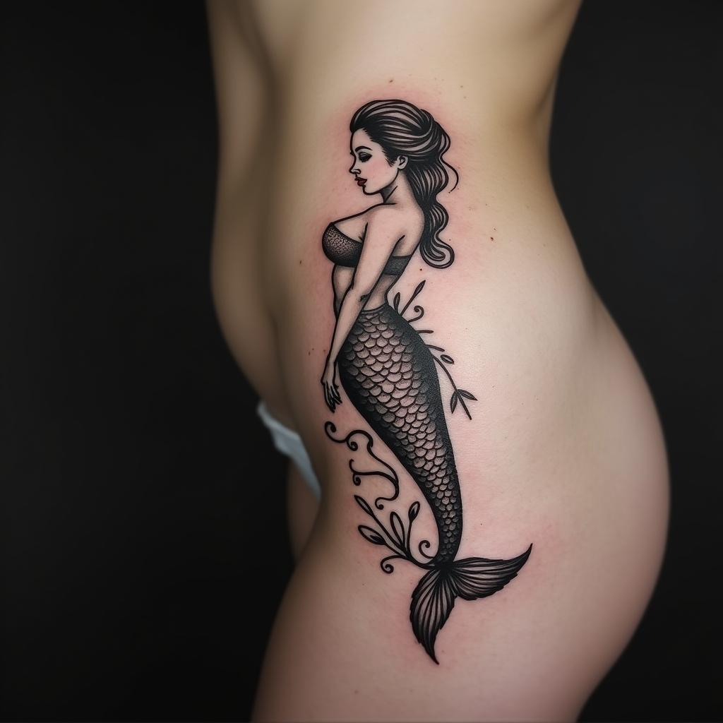 Cutest Mermaid Tattoo 9