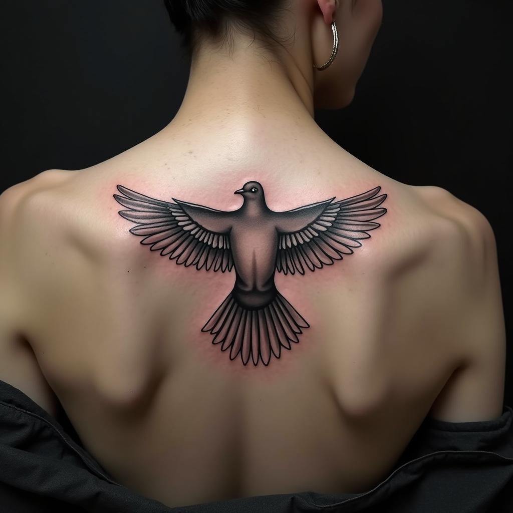 Dove Tattoo On Back 10