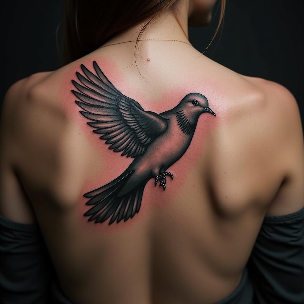 Dove Tattoo On Back 12