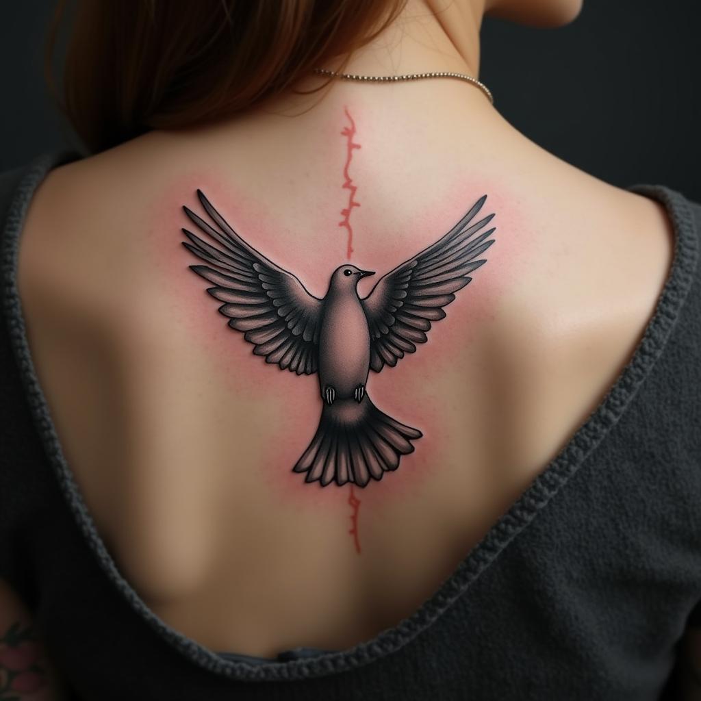 Dove Tattoo On Back 2