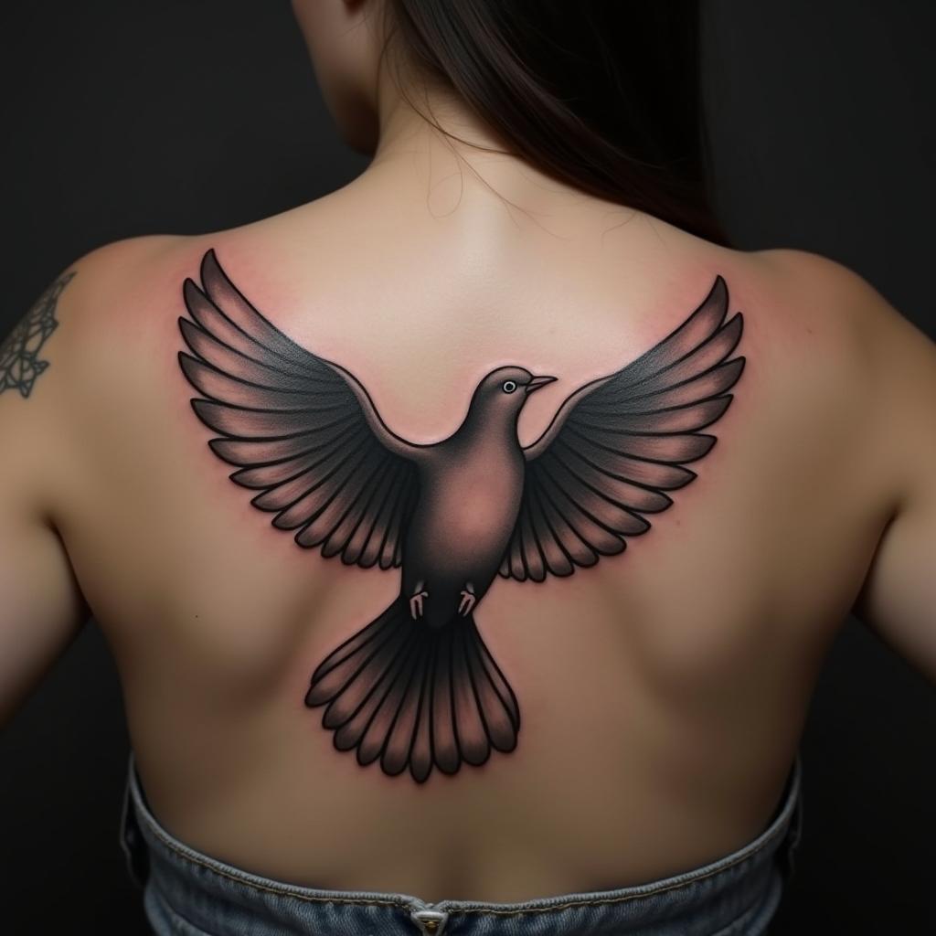 Dove Tattoo On Back 3