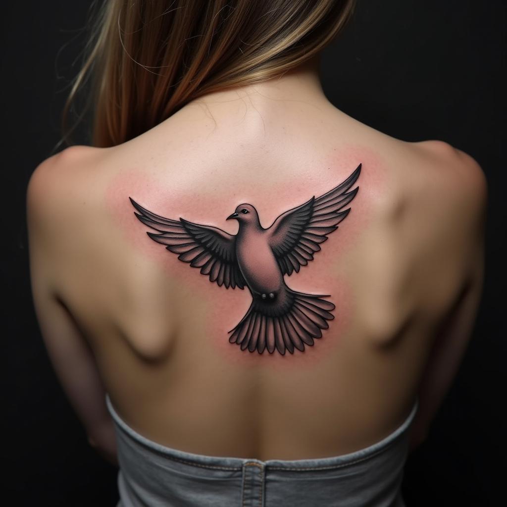 Dove Tattoo On Back 4