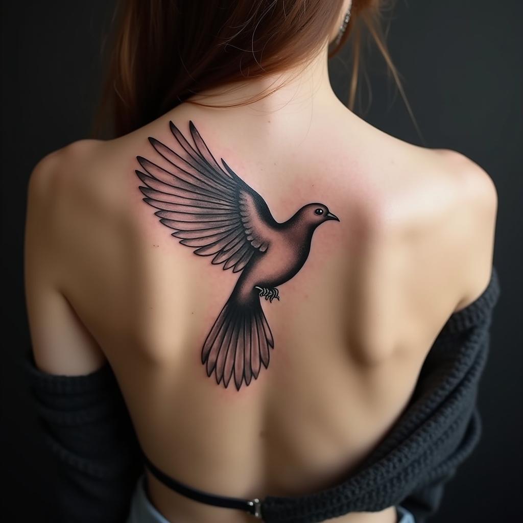 Dove Tattoo On Back 5