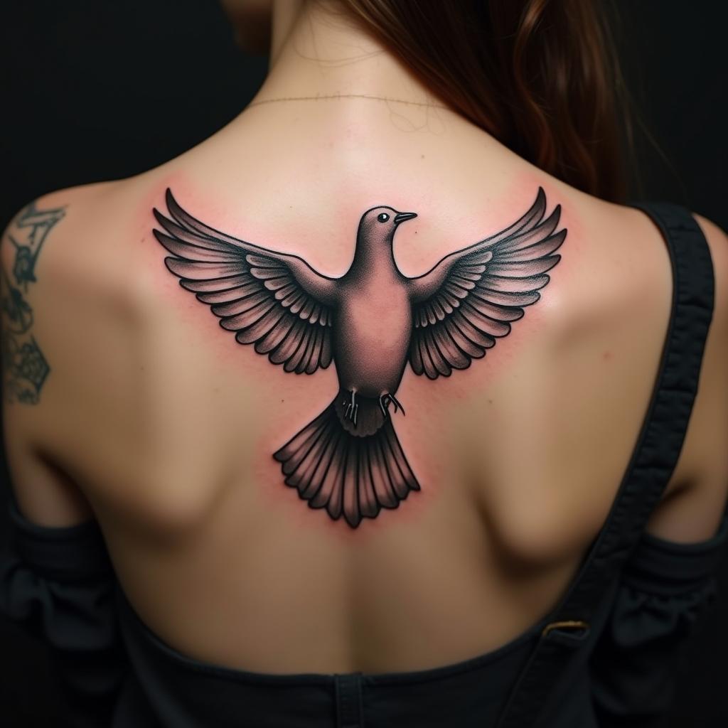 Dove Tattoo On Back 6