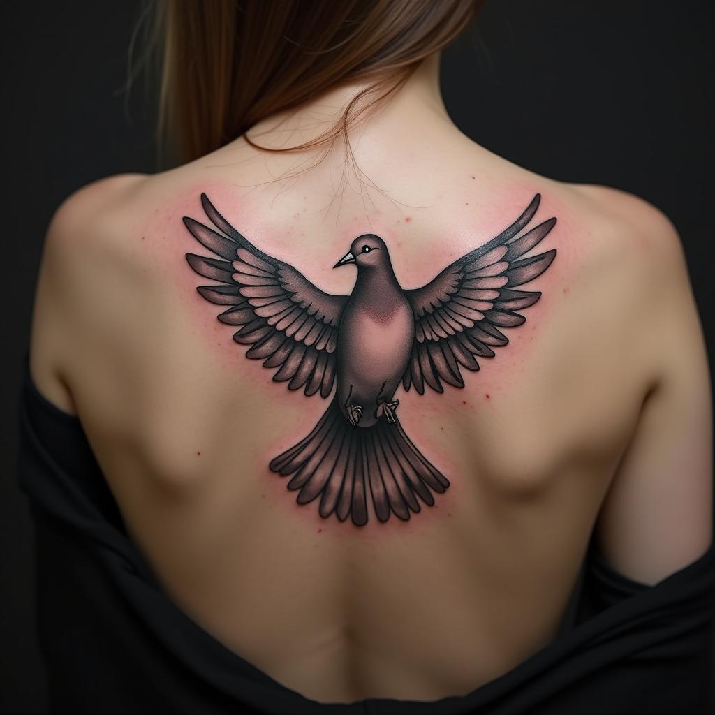 Dove Tattoo On Back 8