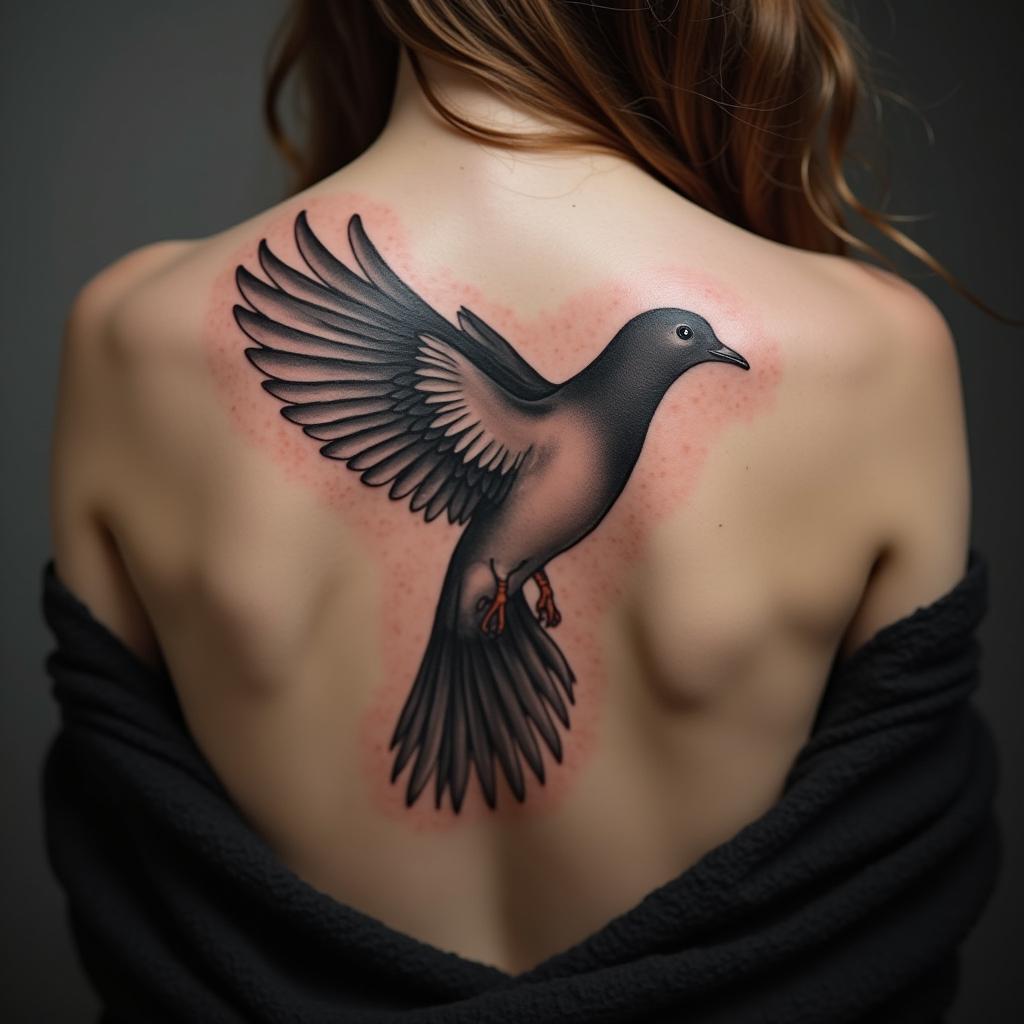 Dove Tattoo On Back 9