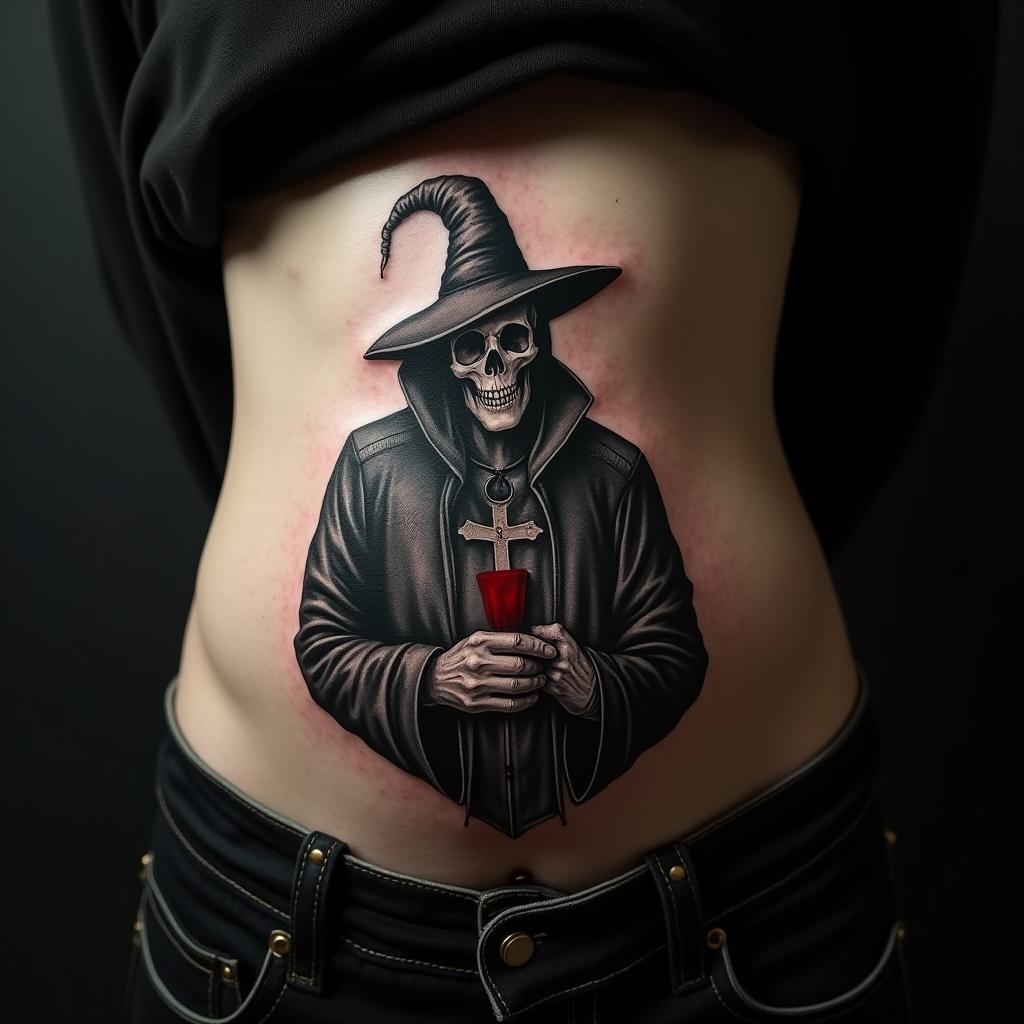 Gothic Plague Doctor Tattoo 4