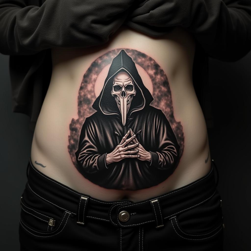 Gothic Plague Doctor Tattoo 5