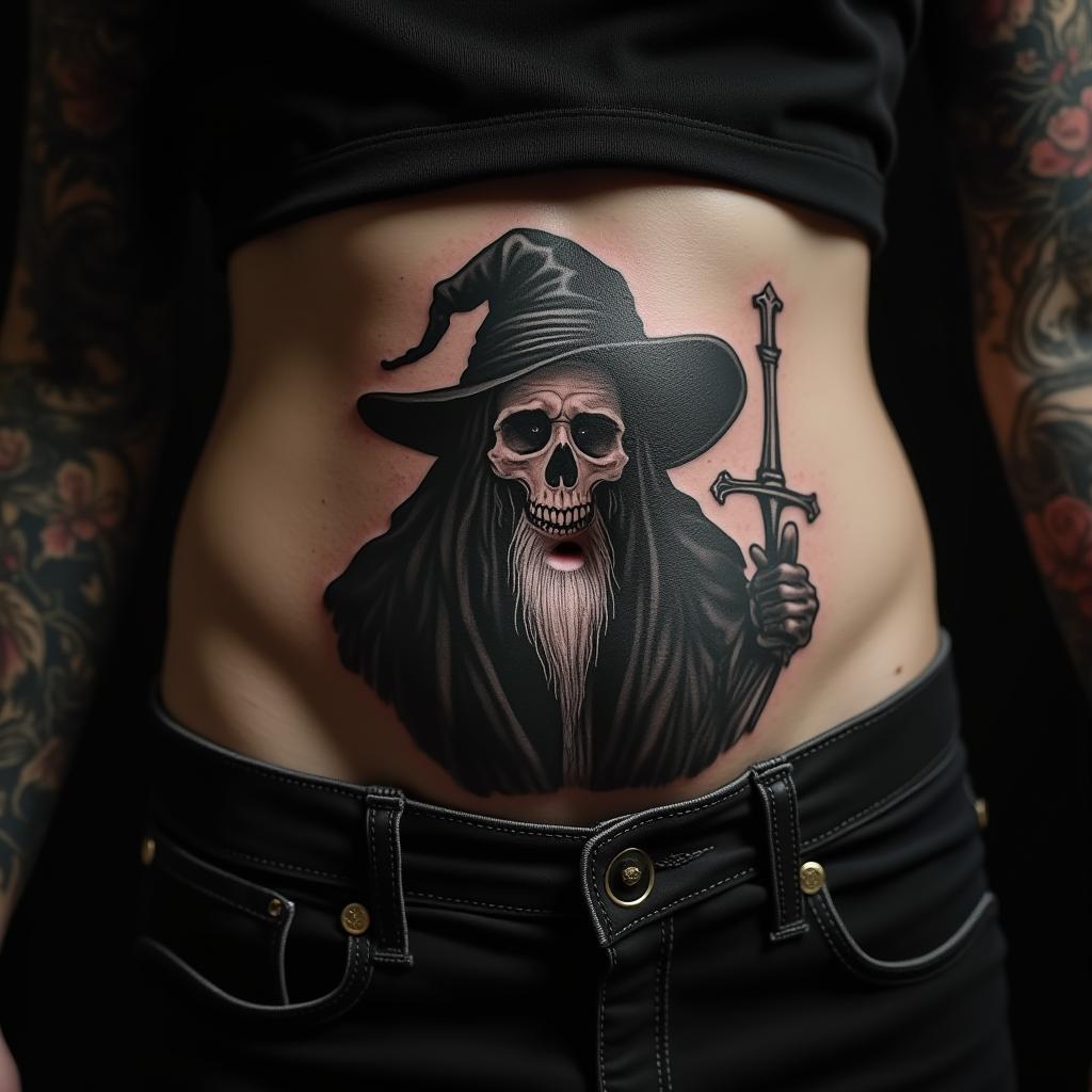 Gothic Plague Doctor Tattoo 6