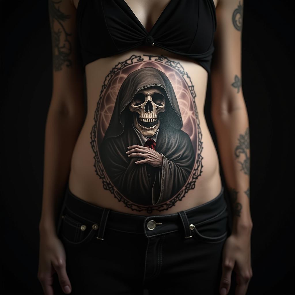 Gothic Plague Doctor Tattoo 7