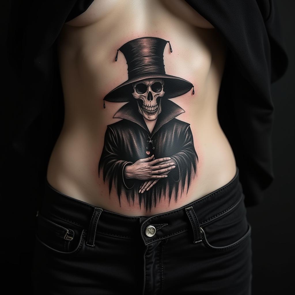 Gothic Plague Doctor Tattoo 8