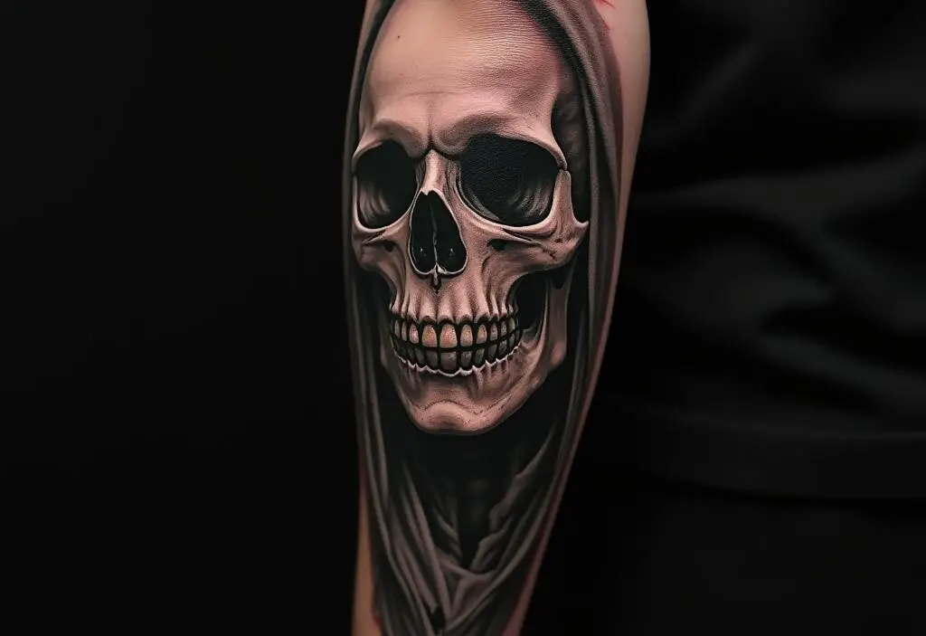 Grim Tattoo On Arm 1