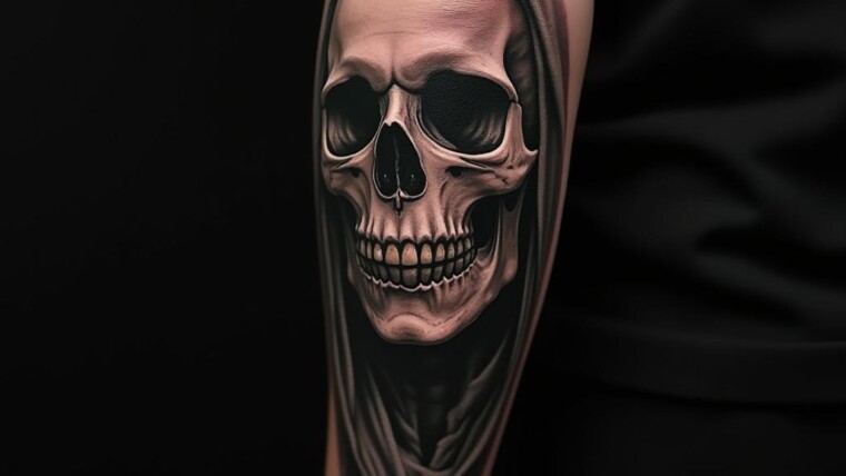 Grim Tattoo On Arm 1