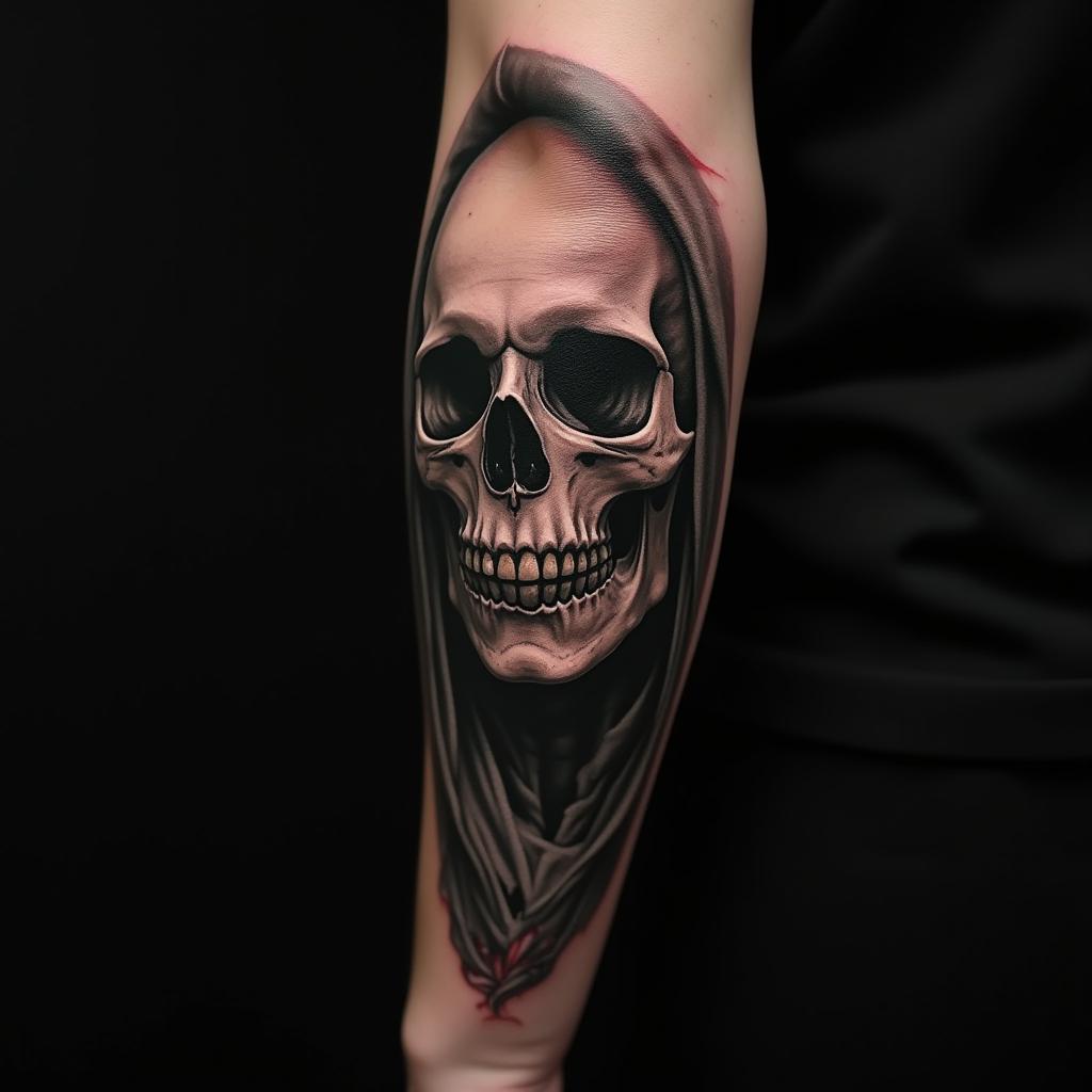 Grim Tattoo On Arm 1