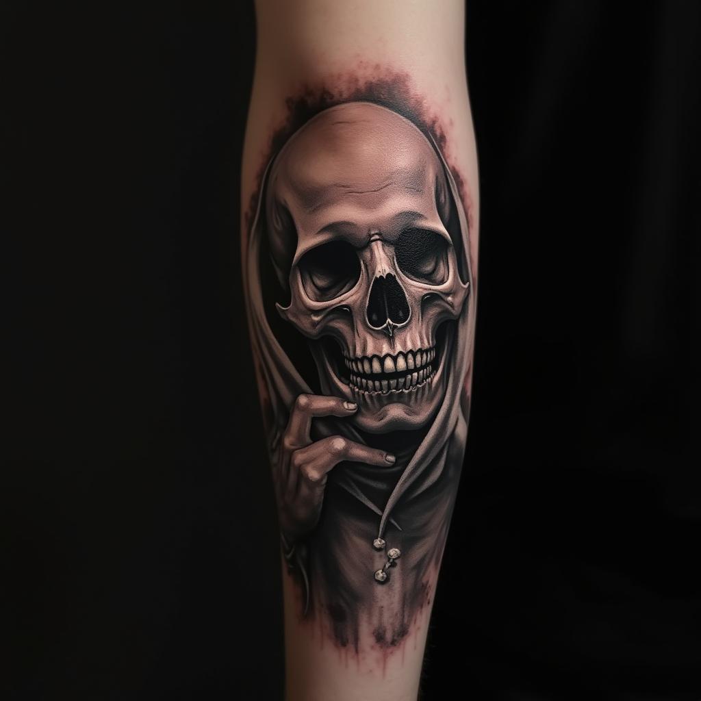 Grim Tattoo On Arm 12