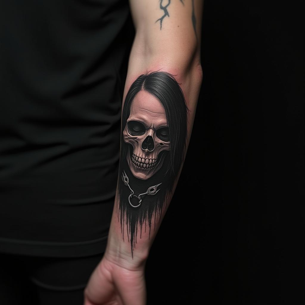 Grim Tattoo On Arm 2