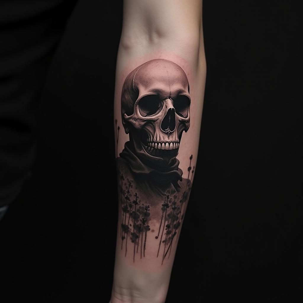 Grim Tattoo On Arm 3