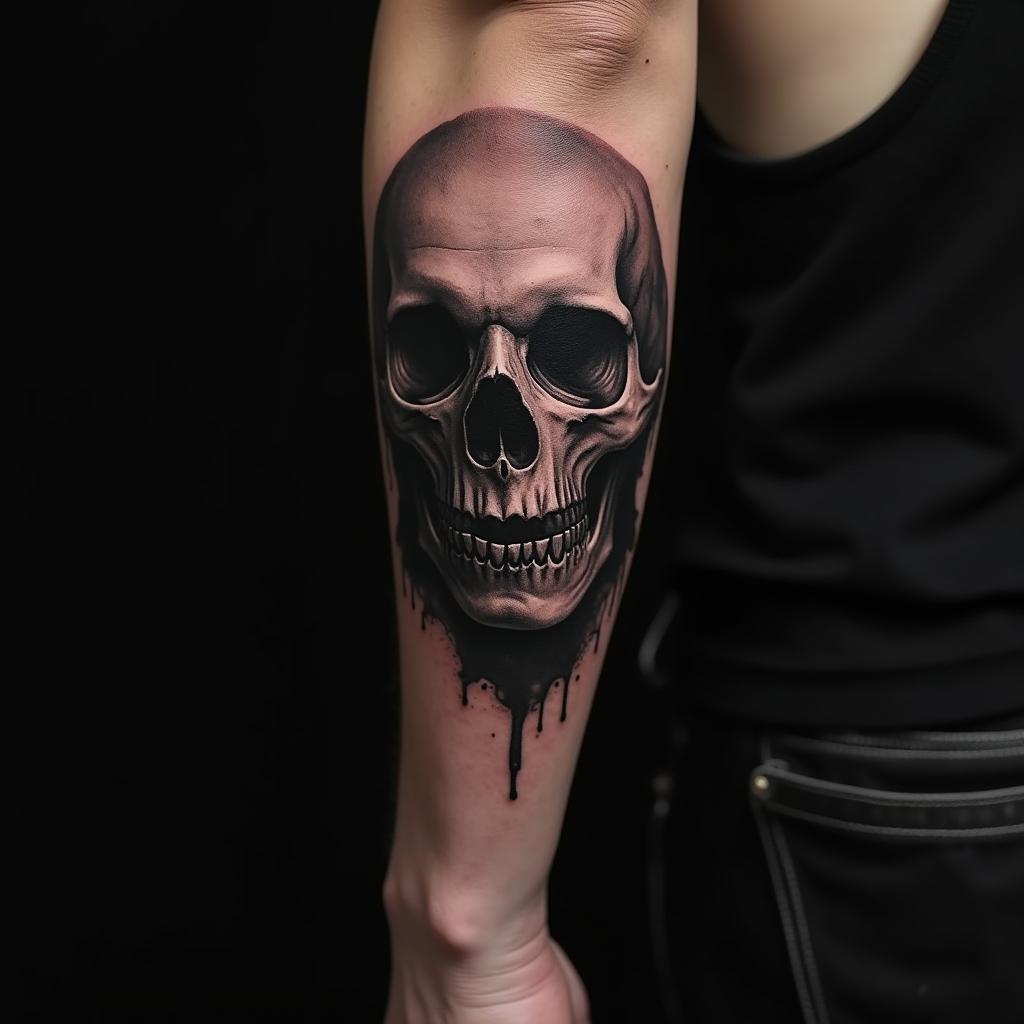 Grim Tattoo On Arm 5