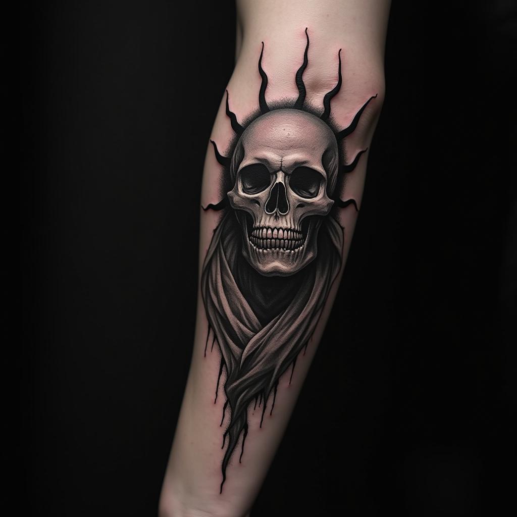 Grim Tattoo On Arm 6