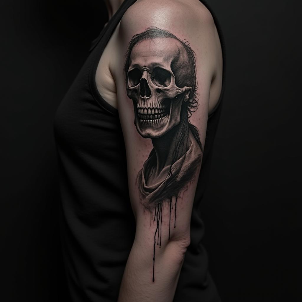 Grim Tattoo On Arm 8