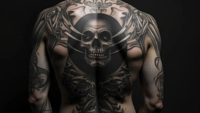 Grim Tattoo On Back 1