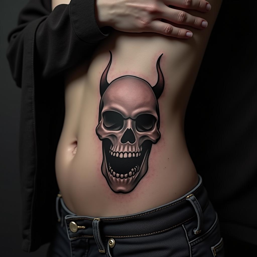 Halloween Tattoo On Stomach 10