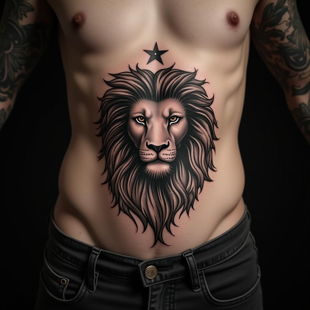 Leo Sign Tattoo 11