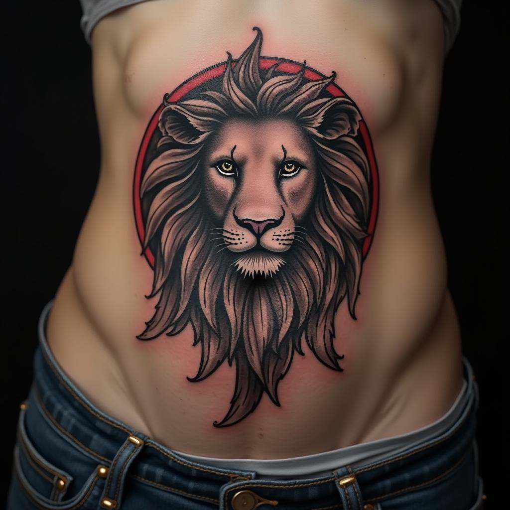 Leo Sign Tattoo 6