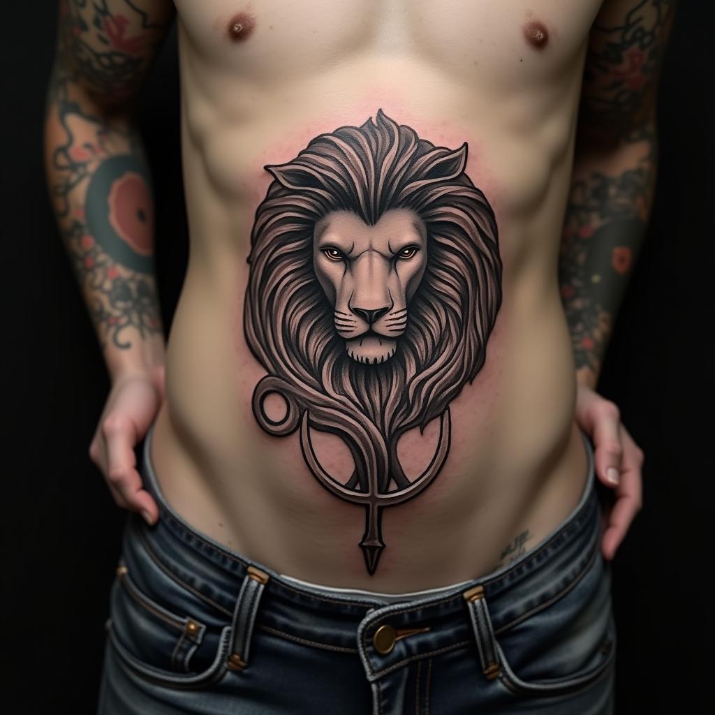 Leo Sign Tattoo 8